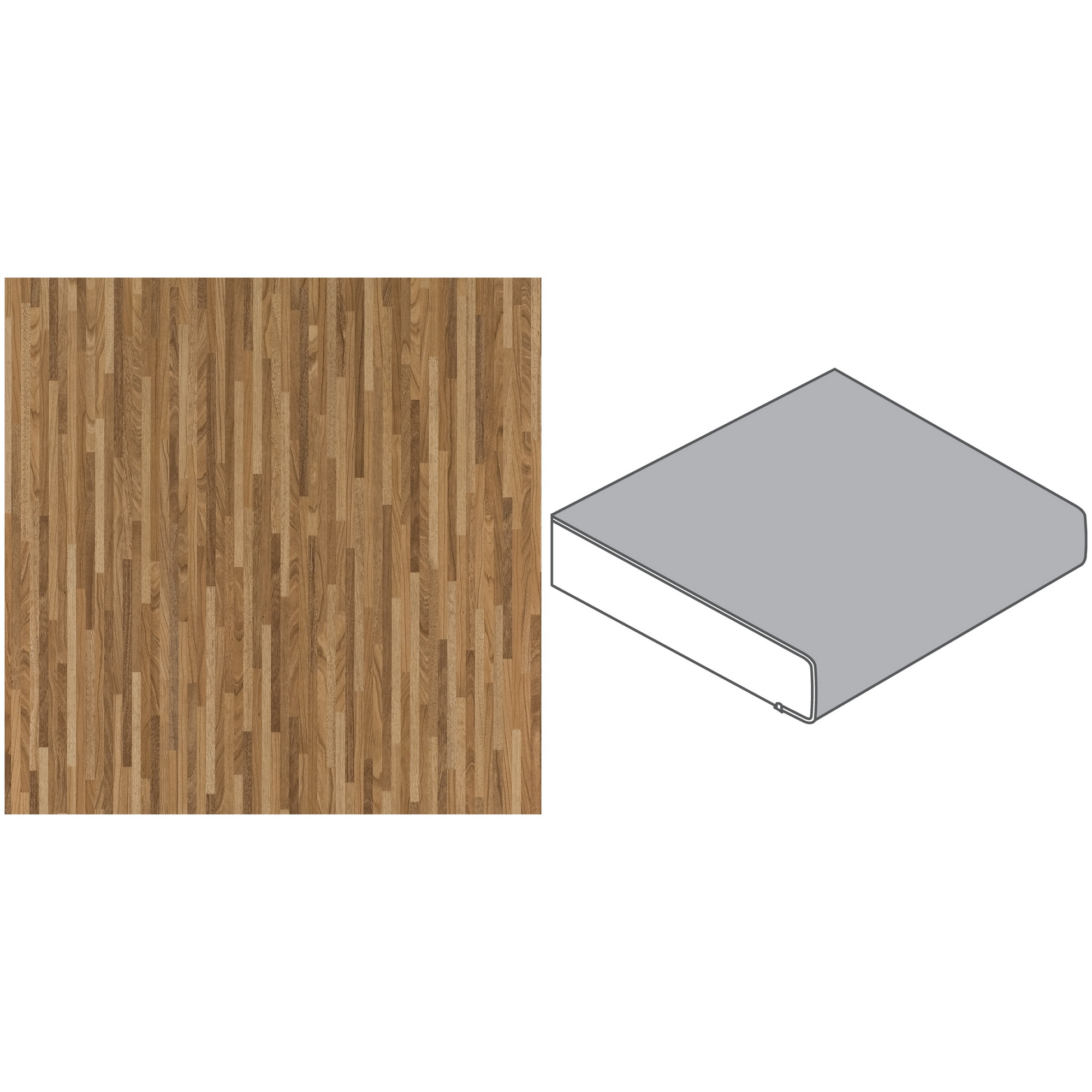 Küchenarbeitsplatte 'WS673 FB' 2960 x 600 x 39 mm feinstab butcherblock + product picture