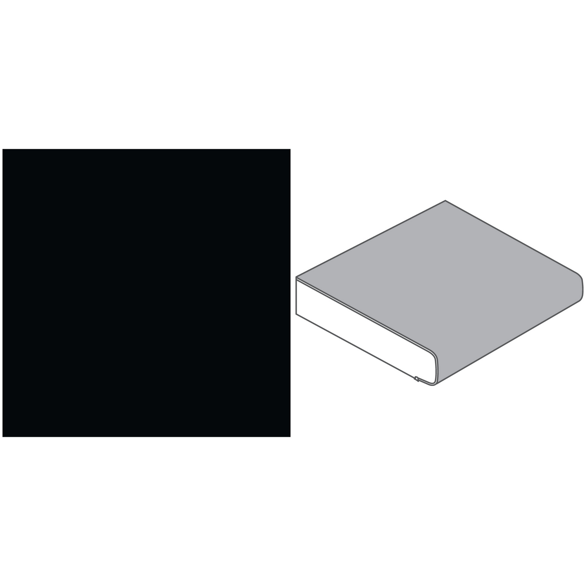 Küchenarbeitsplatte 'A1 CE' 410 x 60 x 3,9 cm schwarz + product picture