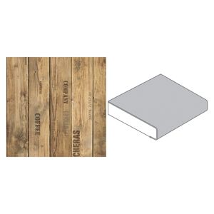Küchenarbeitsplatte "Holzkiste" Spanplatte 4100 x 600 x 39 mm