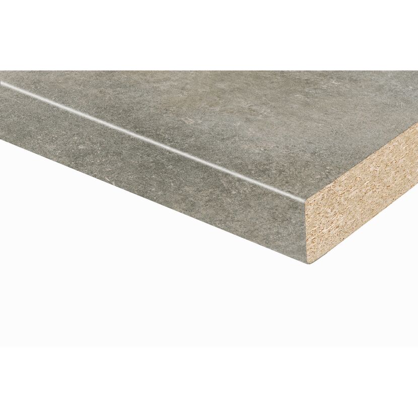 Arbeitsplatte 'Marmor de Mazi' grau 2750 x 600 x 38 mm