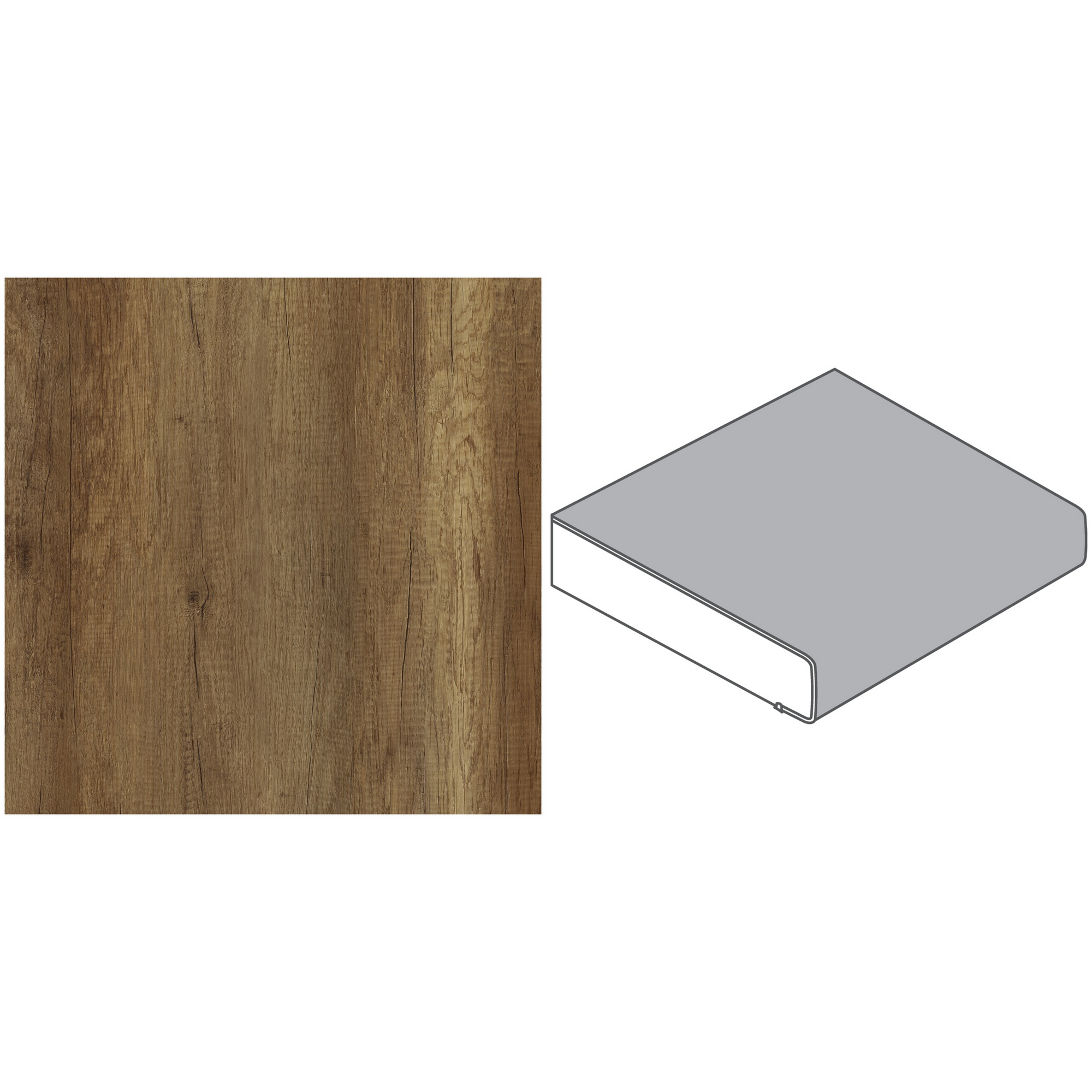 GetaElements Küchenarbeitsplatte 'EIV 971 LO' 296 x 60 x 3,9 cm braun