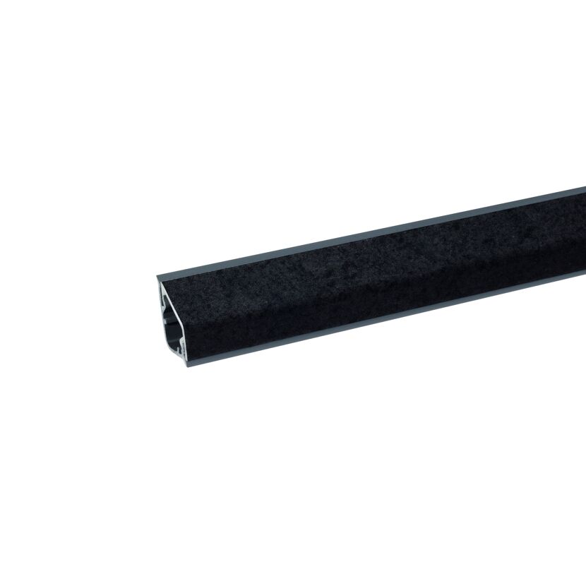 Schwarze Wandabschlussleiste WAP