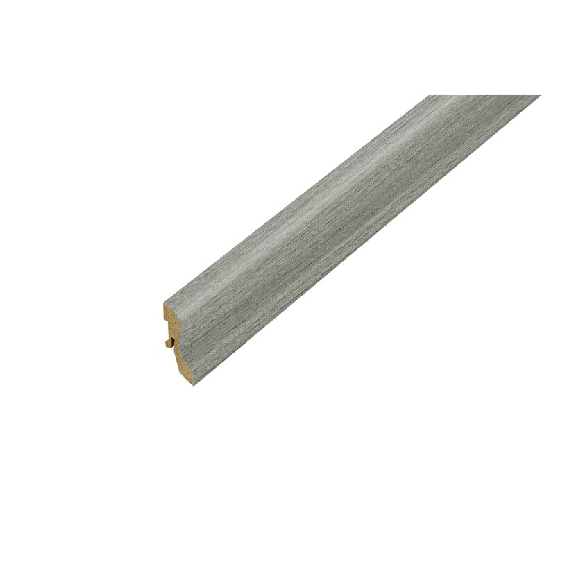 Dunkelgraue geschwungene Sockelleiste