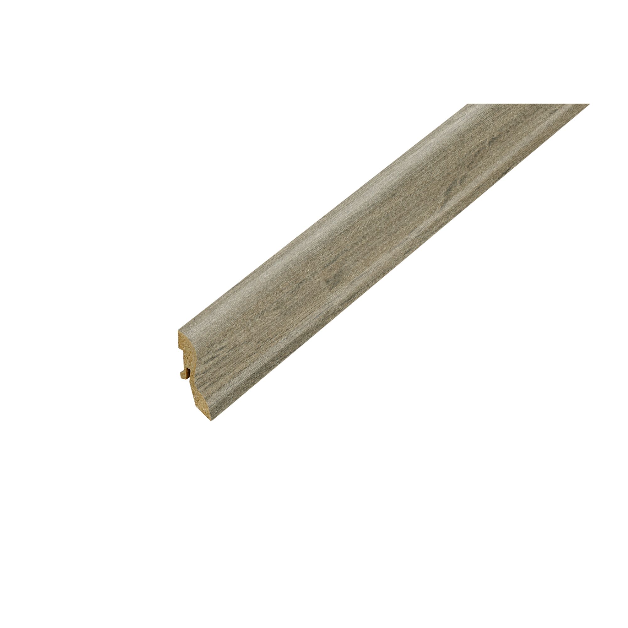 Geschwungene Sockelleiste in Eiche Braun