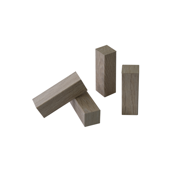 Bild von Eckholz Weißeiche 19 x 19 x 60 mm, 4 Stück