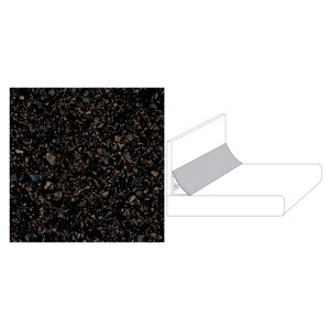 Wandanschlussprofil "Plus" Terrazzo Adige schwarz 59 x 2 x 3 cm