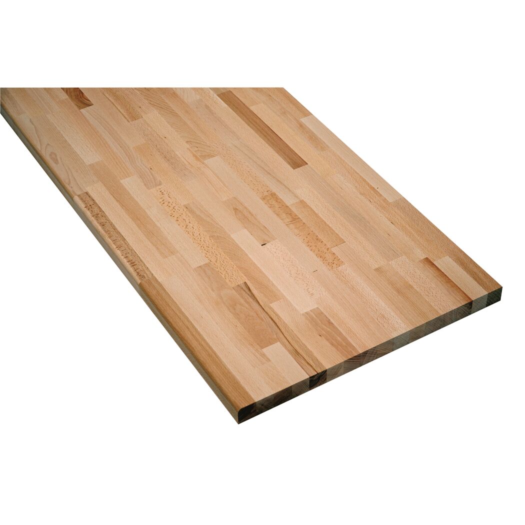 Massivholz-Arbeitsplatte 3000 x 600 x 27 mm Buche