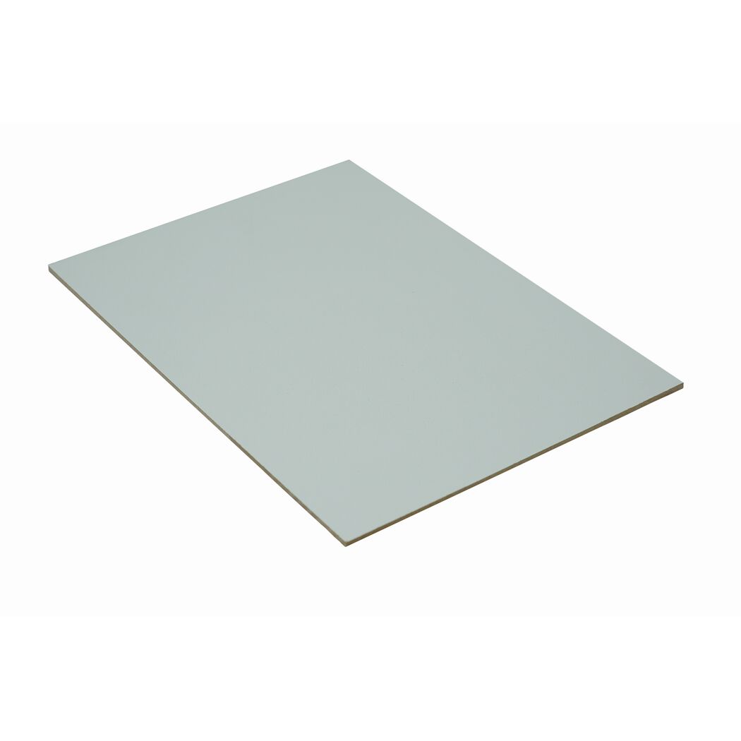 Eine weiße MDF-Platte.