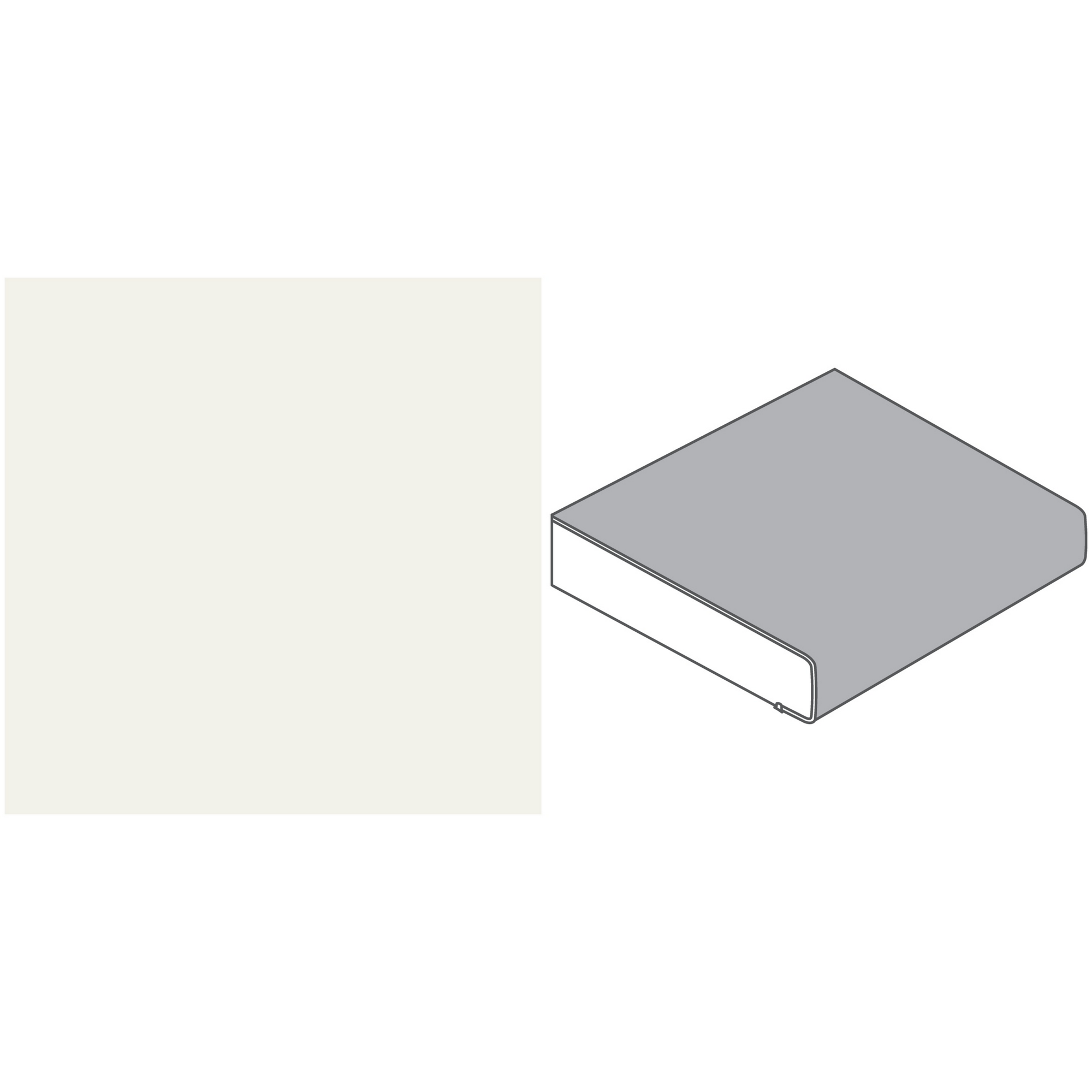 Küchenarbeitsplatte Spanplatte Uni-Weiß 305 x 60 x 3,9 cm + product picture