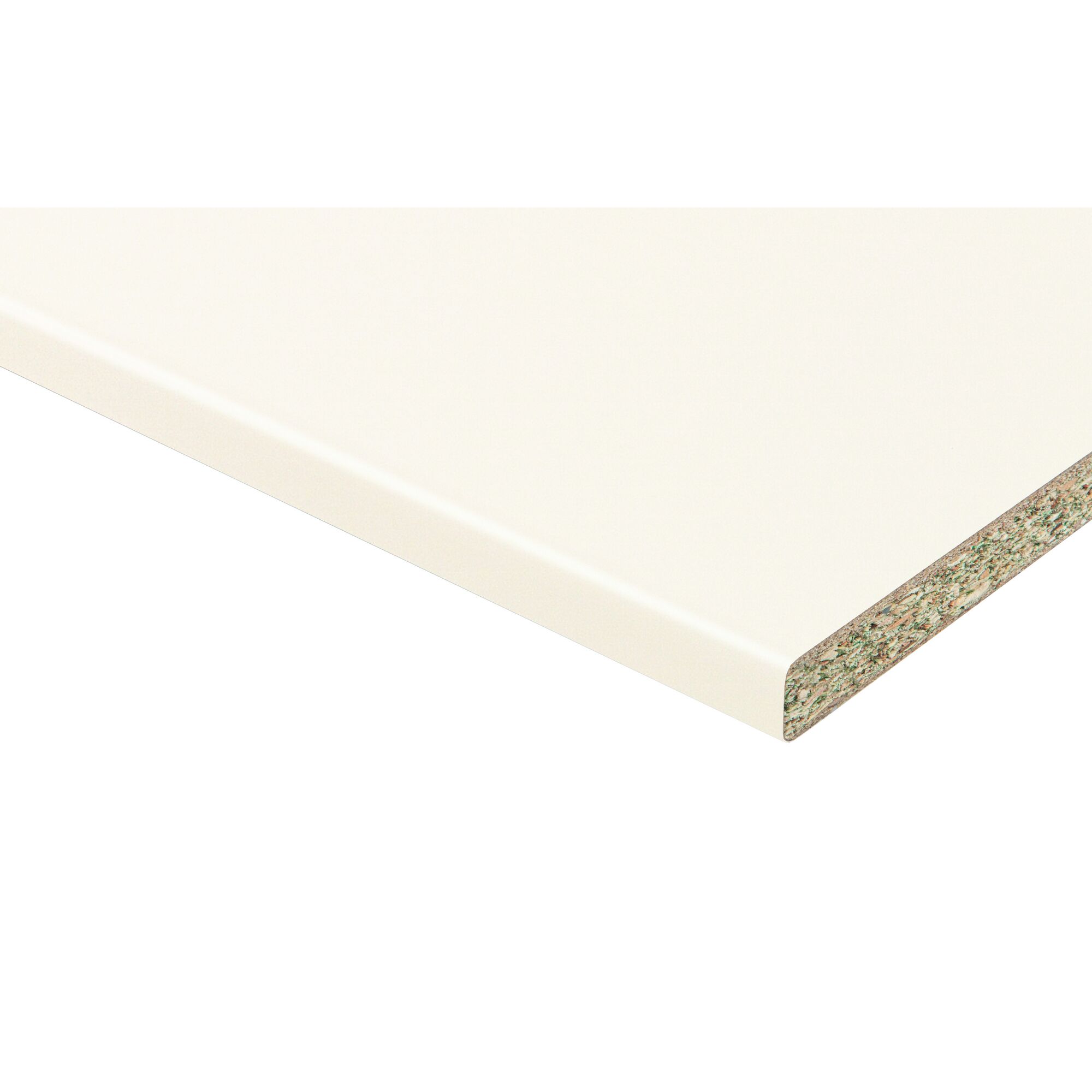 Weiße Fensterbank, angeschrägte Kante