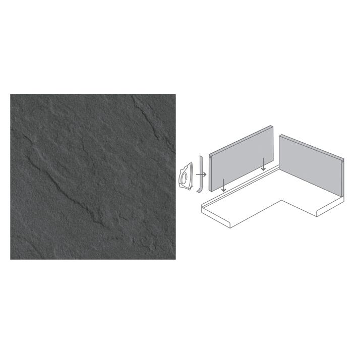 Getaelements Ruckwandsystemset Porto Schiefer 2960 X 585 X 13 Mm