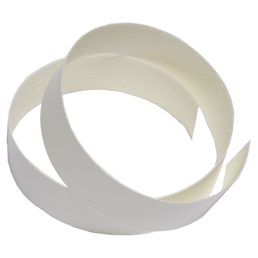 Weißer Kantenumleimer, 5 m x 20 mm