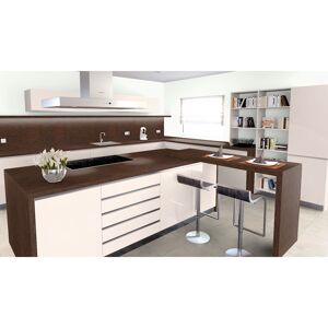 Küchenarbeitsplatte 4100 x 600 x 39 mm Bambus Stab dunkelbraun