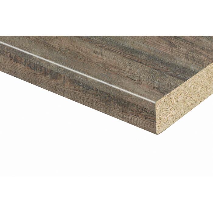 Arbeitsplatte 'Laramie Pine' dunkelbraun 4100 x 600 x 38 mm