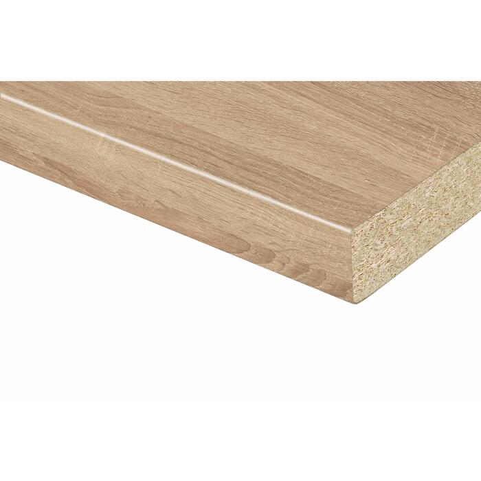 Arbeitsplatte 'Eiche Sonoma Hell 34038' natur 2600 x 600 x 28 mm