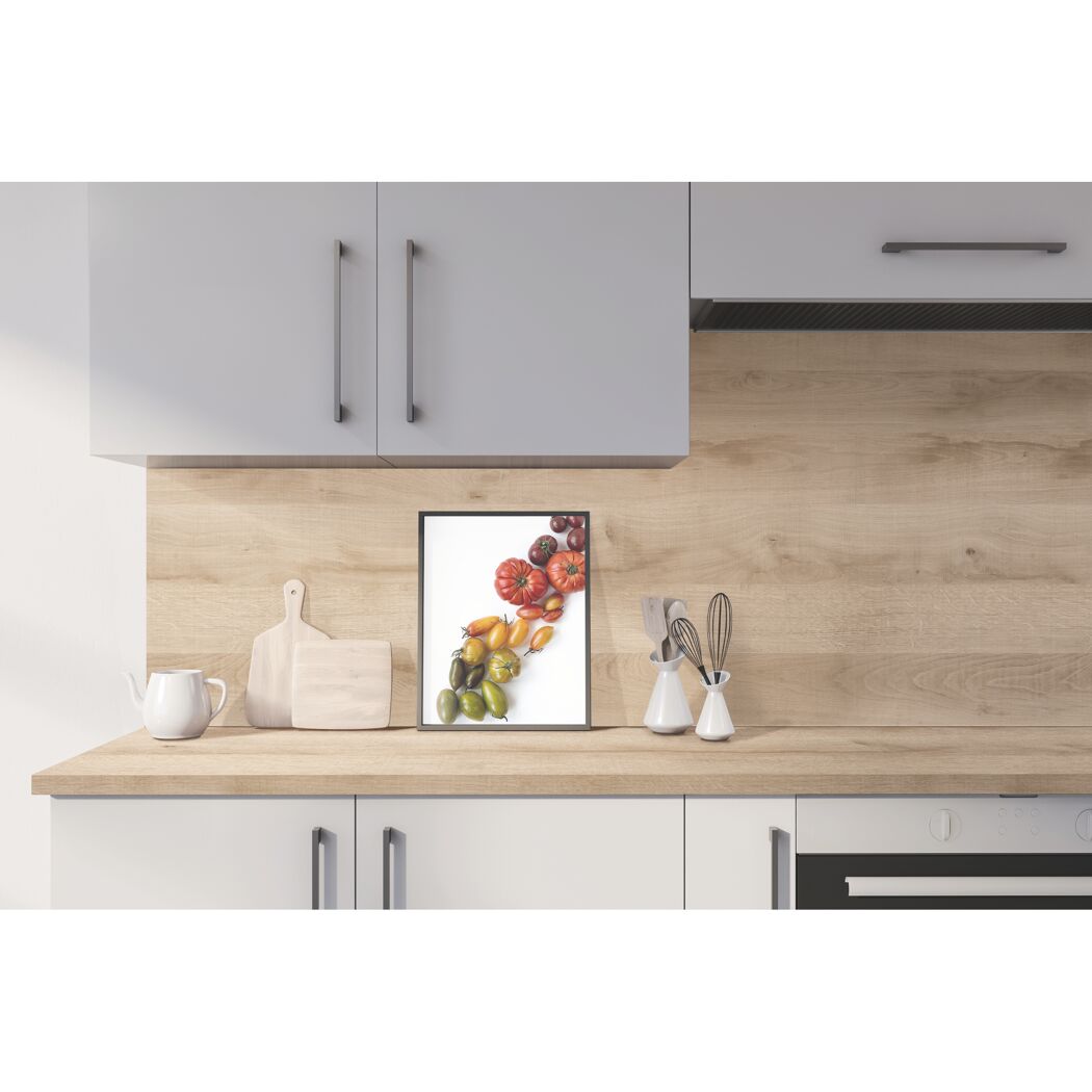 Moderne Küche mit 'Native Oak Light' holzfarbener Arbeitsplatte