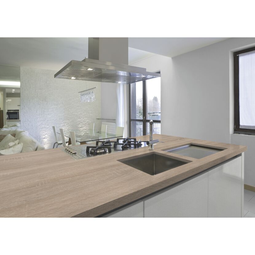 Arbeitsplatte 'Sonoma Eiche Hell 34038' holzfarben/braun 900 x 4100 x 38 mm