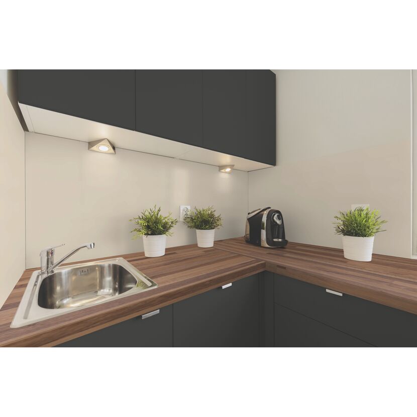 Arbeitsplatte 'Nuss Butcherblock 3324' braun 900 x 4100 x 38 mm
