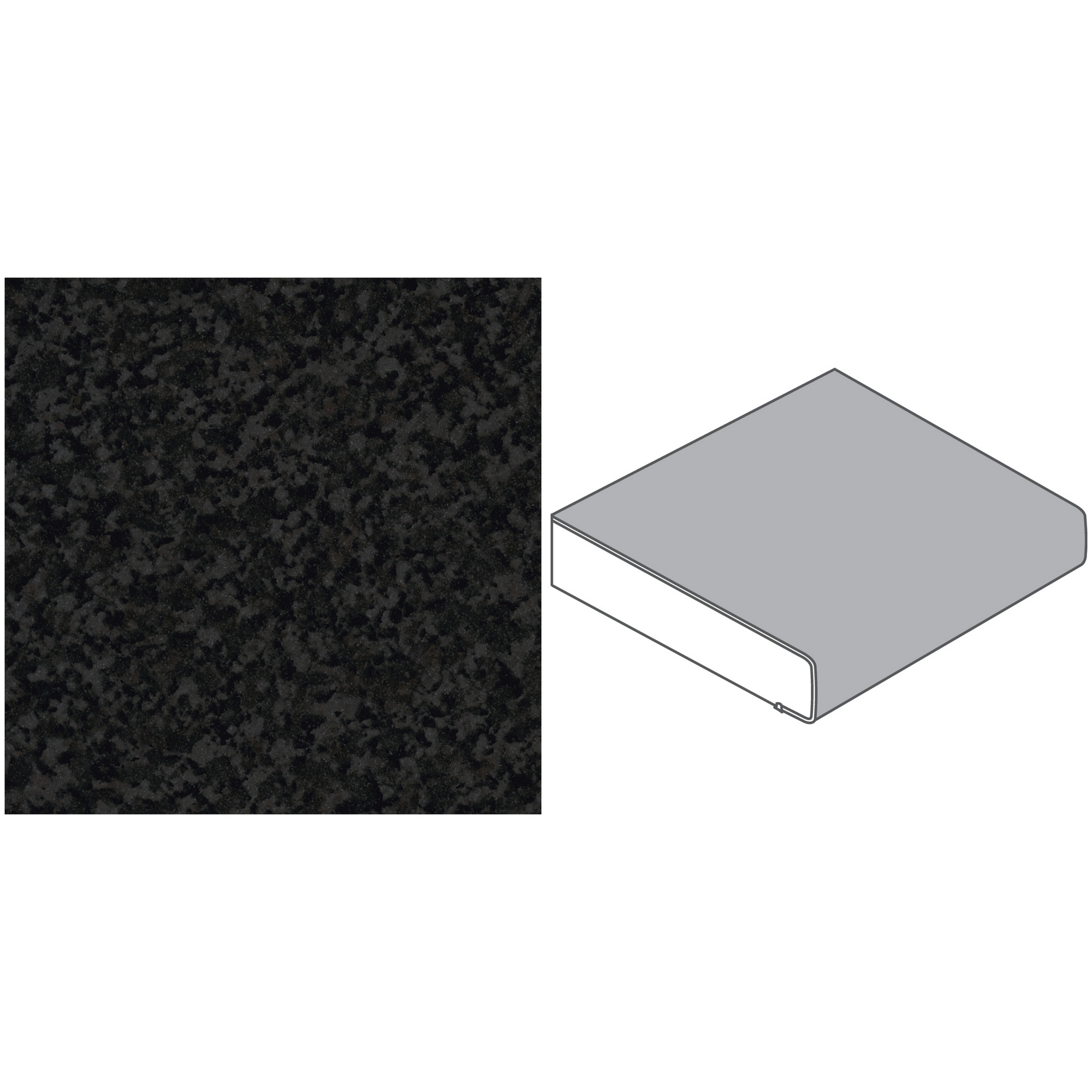 Küchenarbeitsplatte 'GT117 C' 2960 x 600 x 39 mm granit anthrazit + product picture