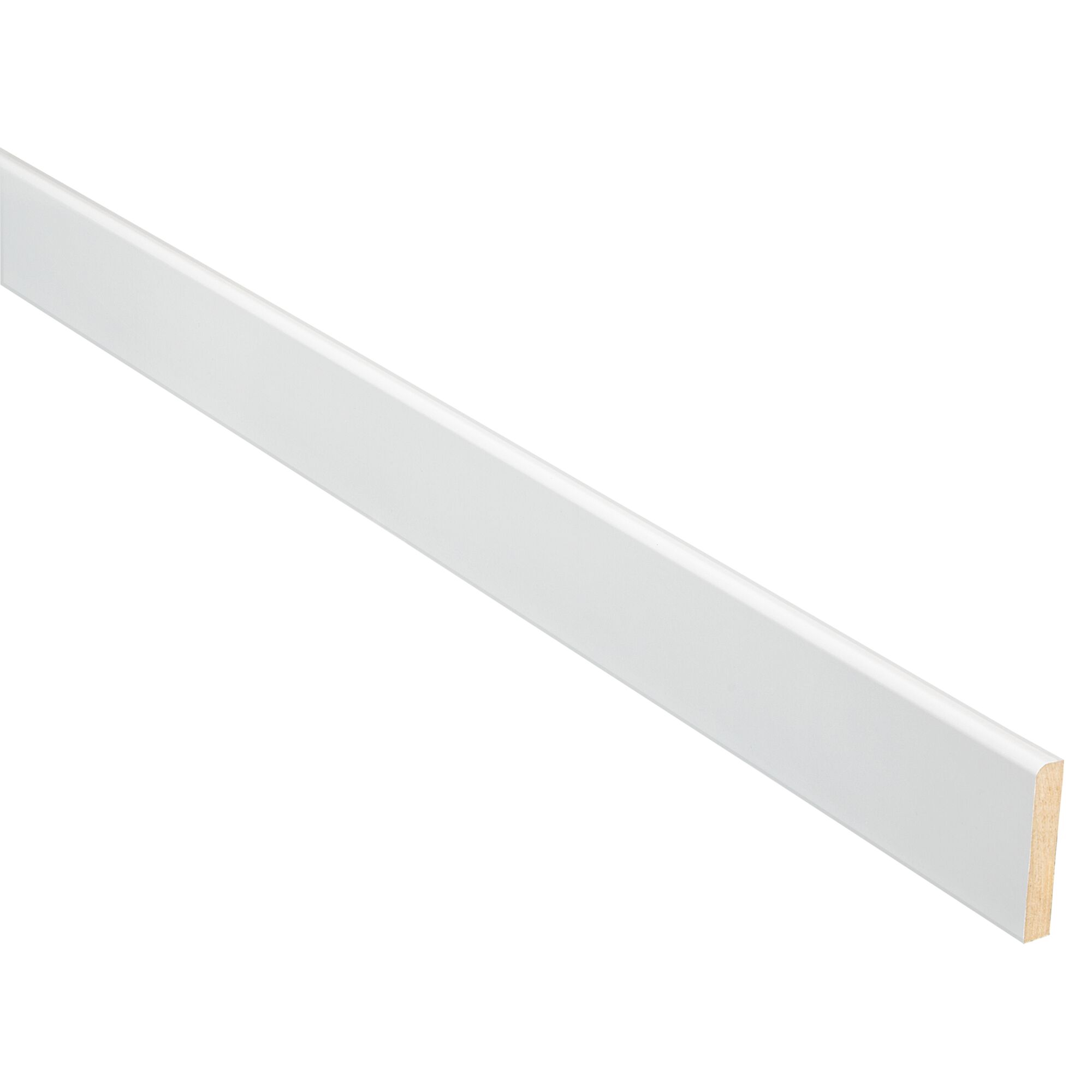 Weiße Sockelleiste