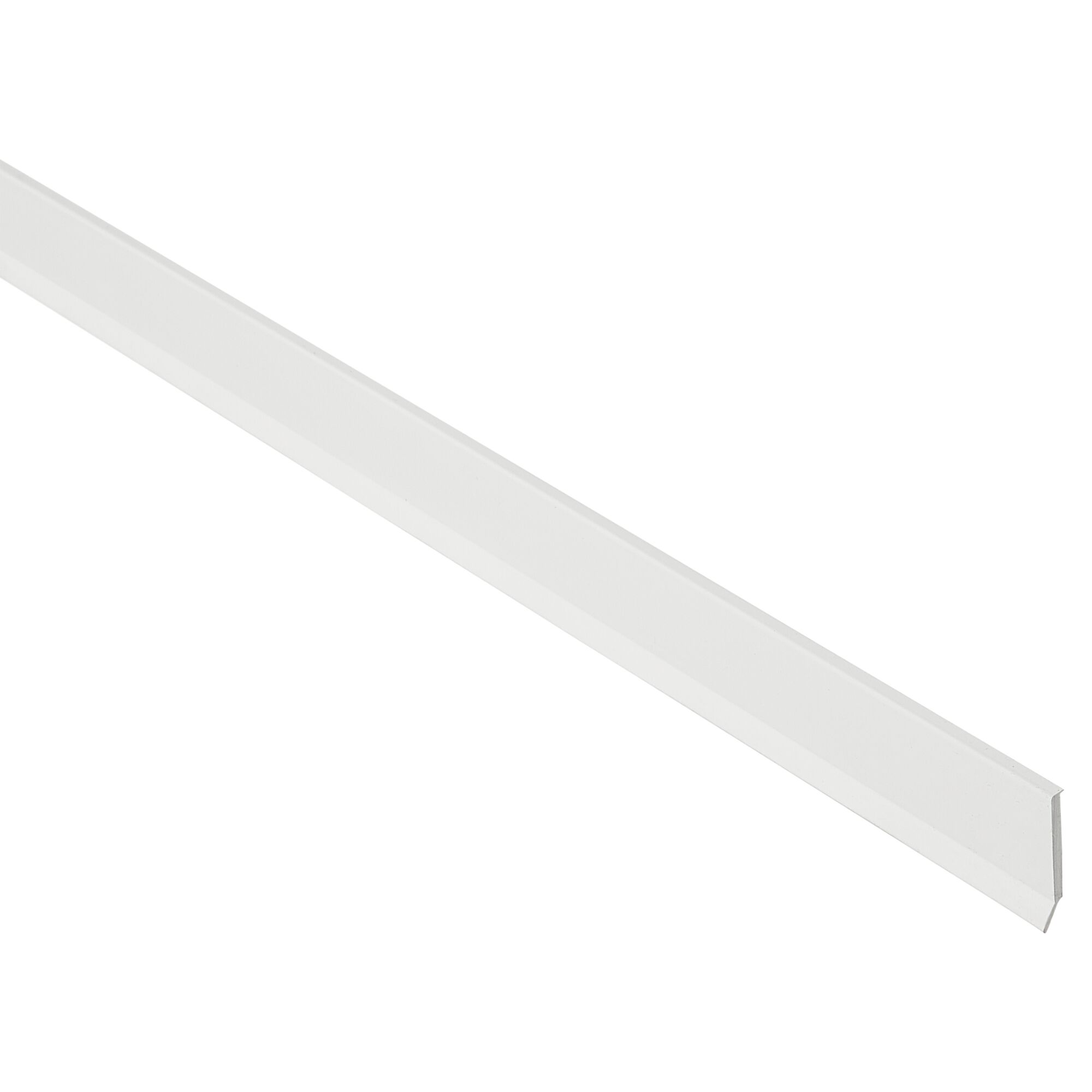 Weiße Flachleiste mit Lippe