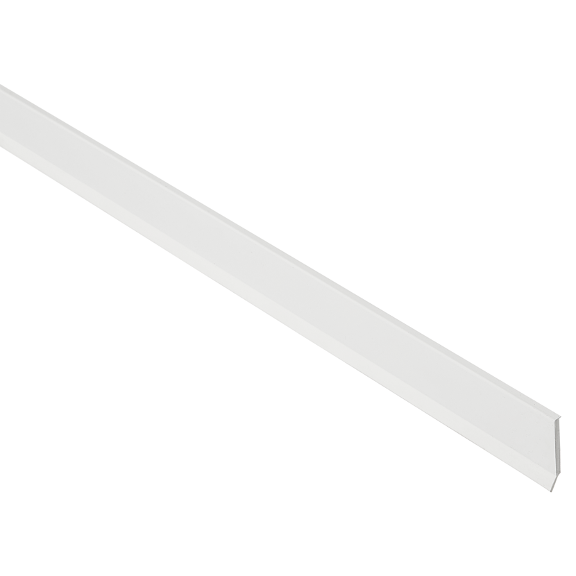 Weiße Flachleiste mit Lippe