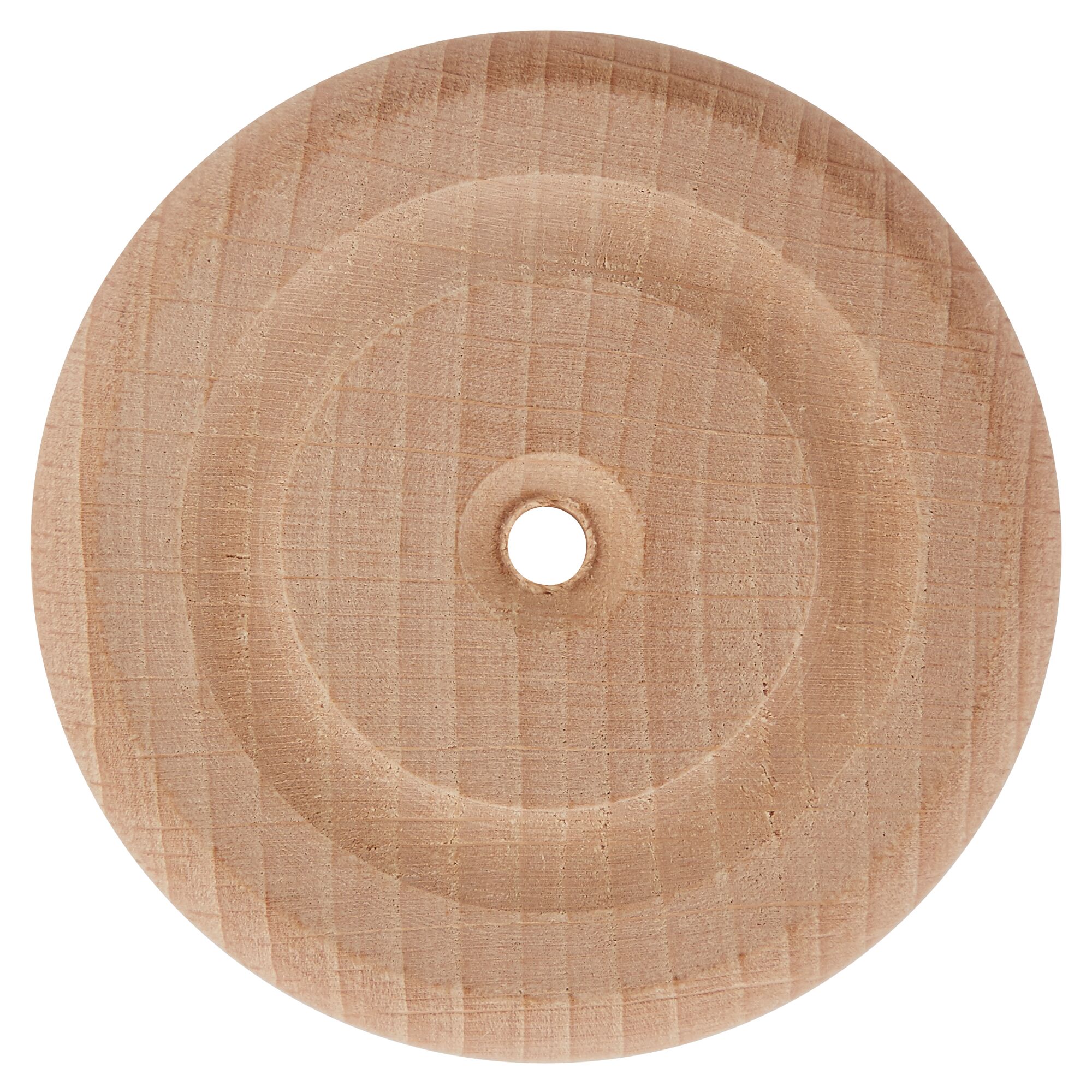 Rundes Holzrad mit Loch in der Mitte