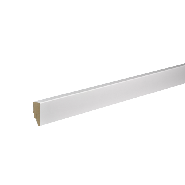 Bild von Clip-Sockelleiste gerade Grundierfolie weiß 2500 x 50 x 19 mm