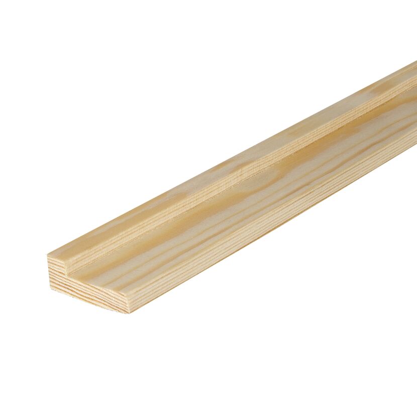 Helle Holzleiste mit Nut