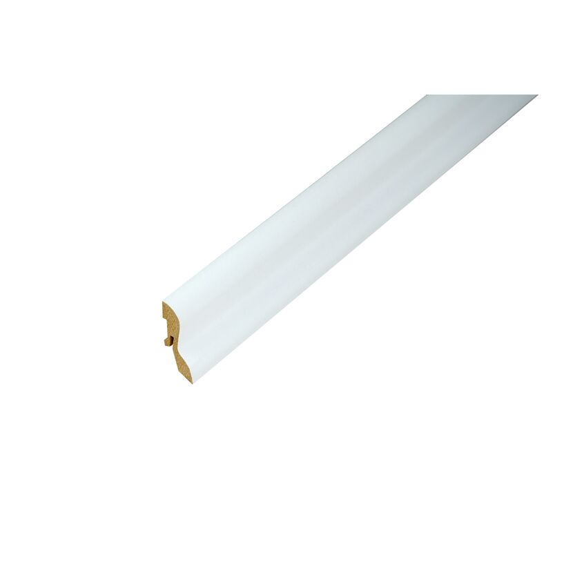 Weiße Sockelleiste