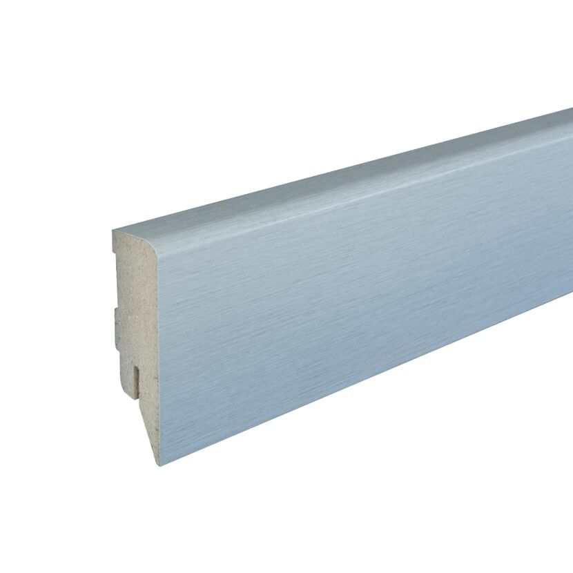 Silberne Sockelleiste SL Topline Stahl