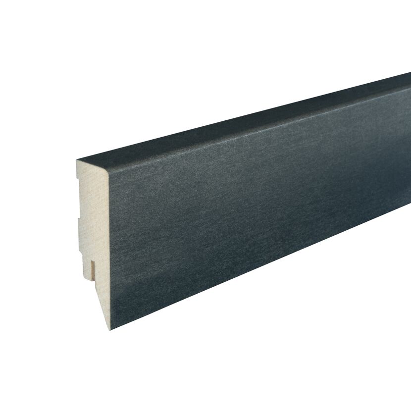 Dunkelgraue Sockelleiste aus Metall