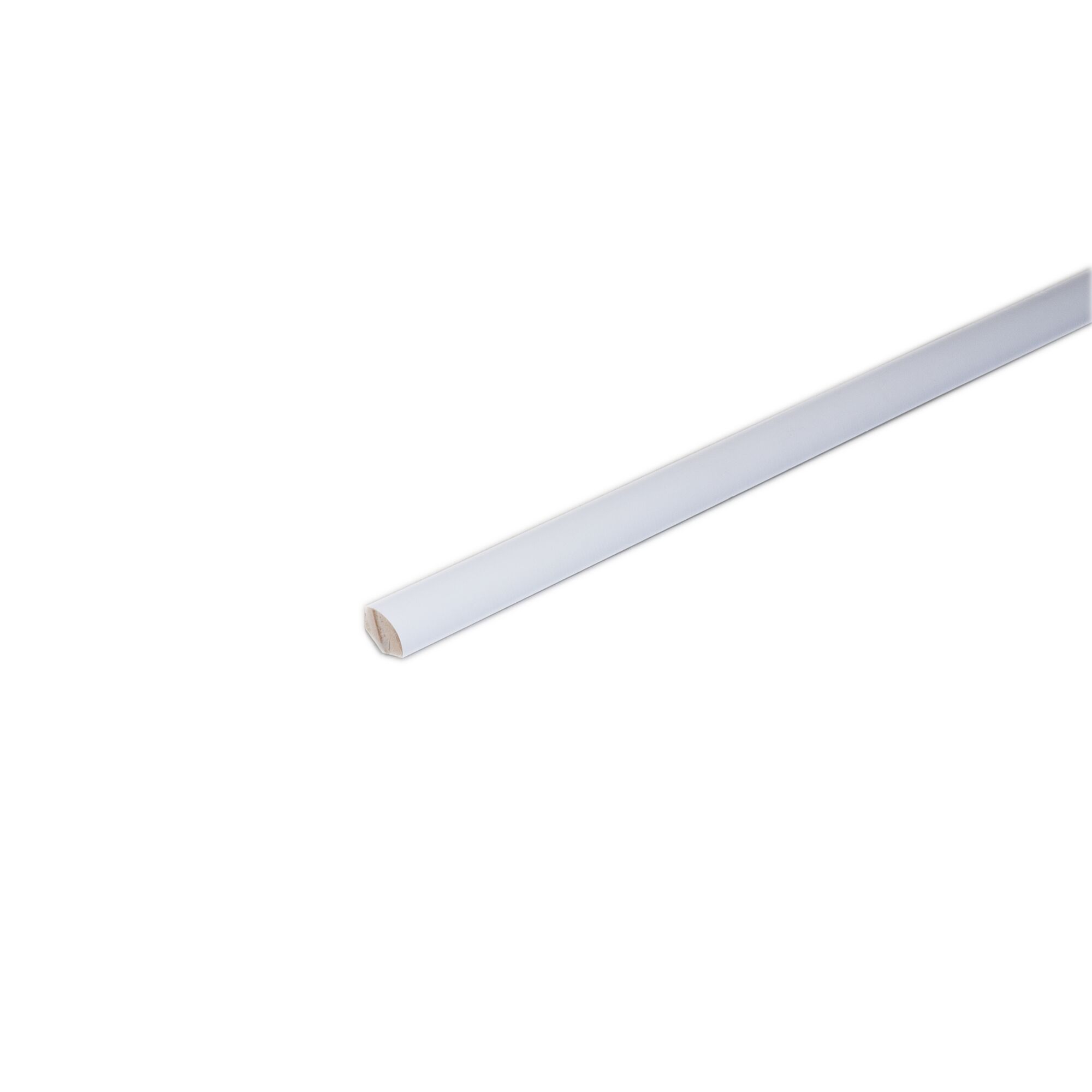 Weißer Viertelstab 18 x 18 x 2600 mm