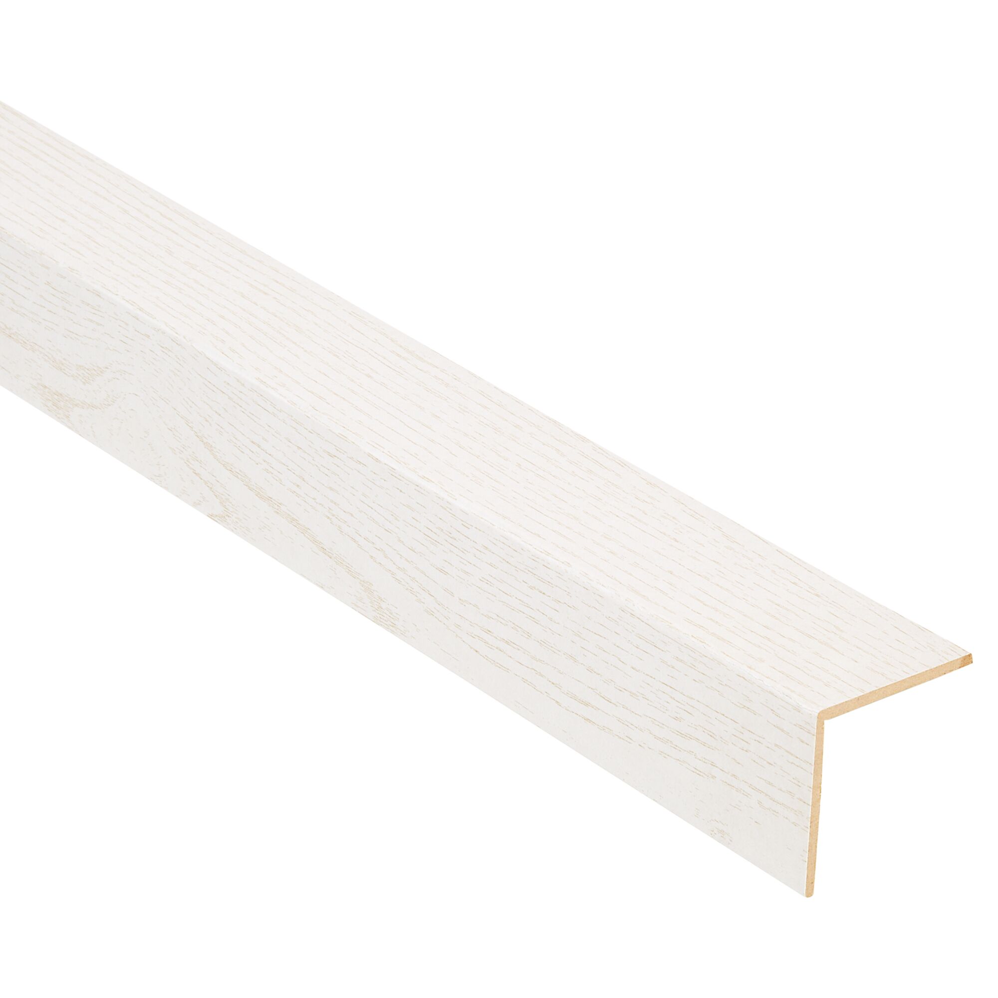 Weiße Winkelleiste aus Holz