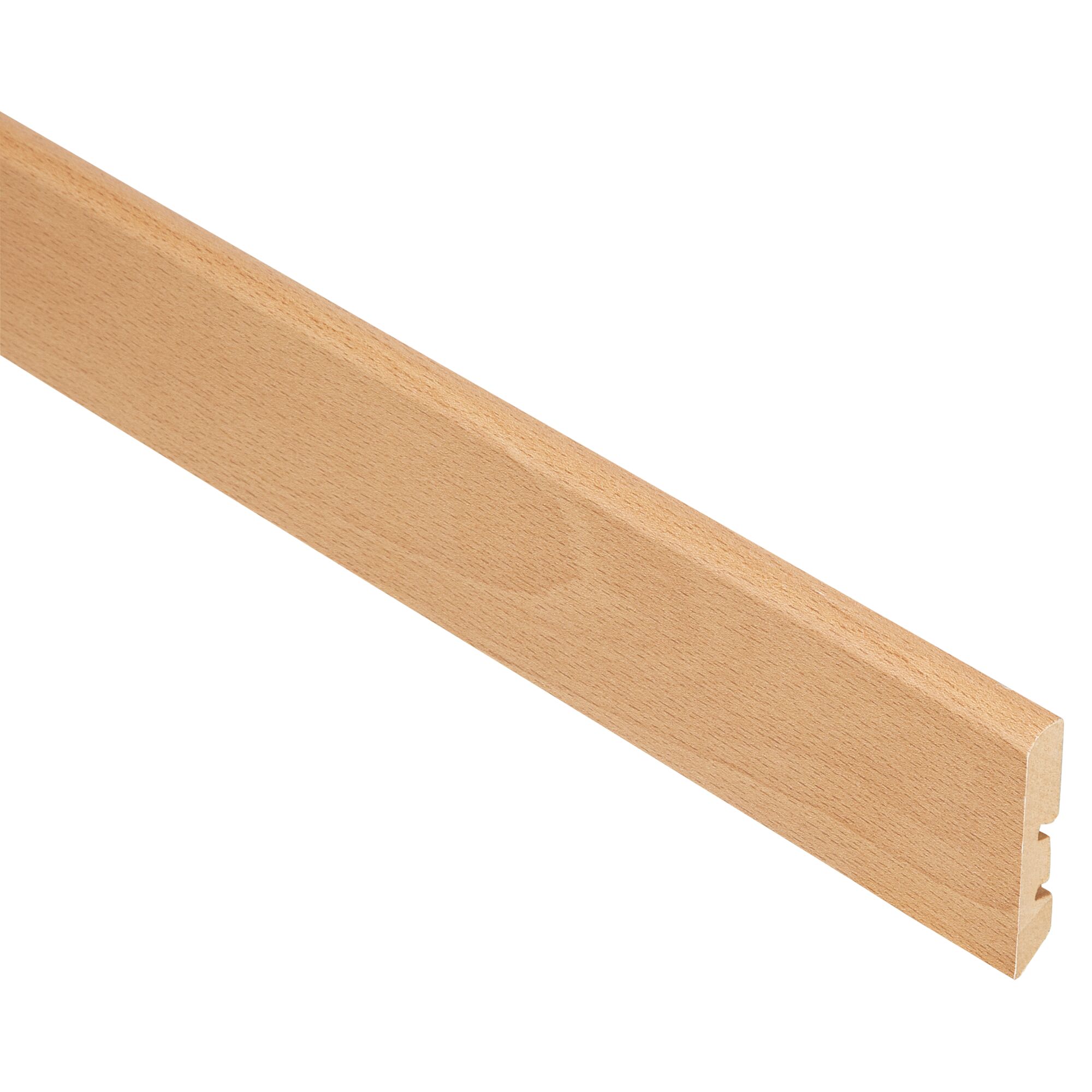 Buchefarbene Fußleiste