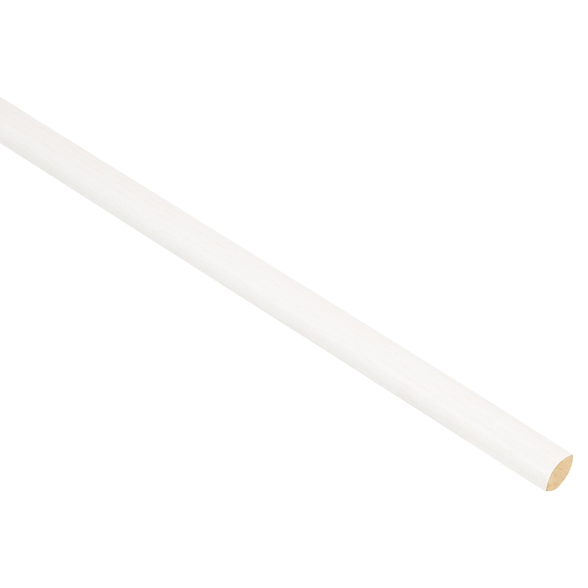 Weißer Viertelstab, 12 x 12 mm, 260 cm