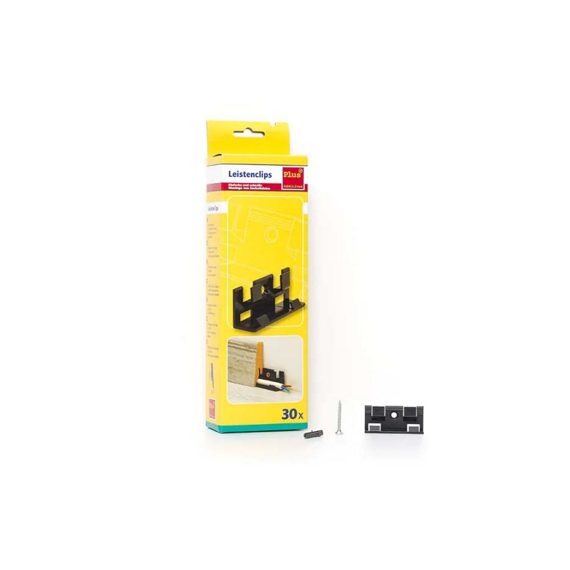 Leistenclips 'Plus' 5,8 x 1,9 cm, 30 Stück + product picture