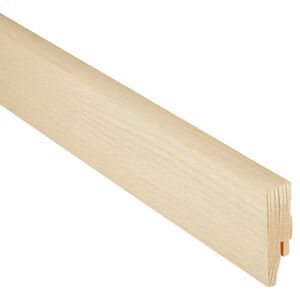 Clip-Sockelleiste gerade 2400 x 58 x 16 mm Eiche weiß