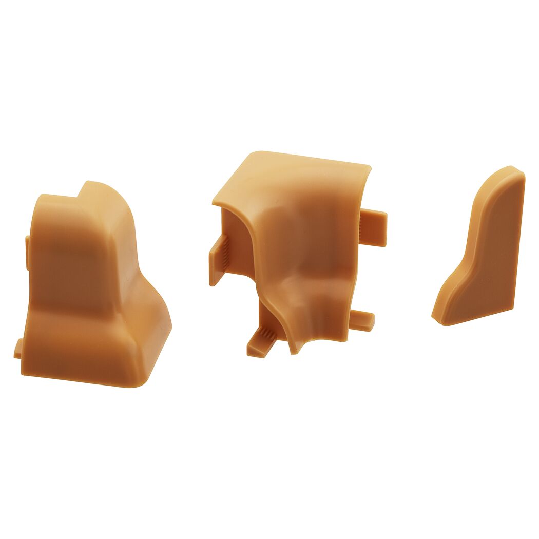 Drei beige Leistenverbinder