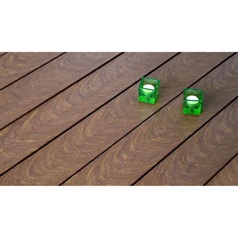 Terrassendiele 'Exklusiv' WPC walnuss 1000 x 145 x 26 mm