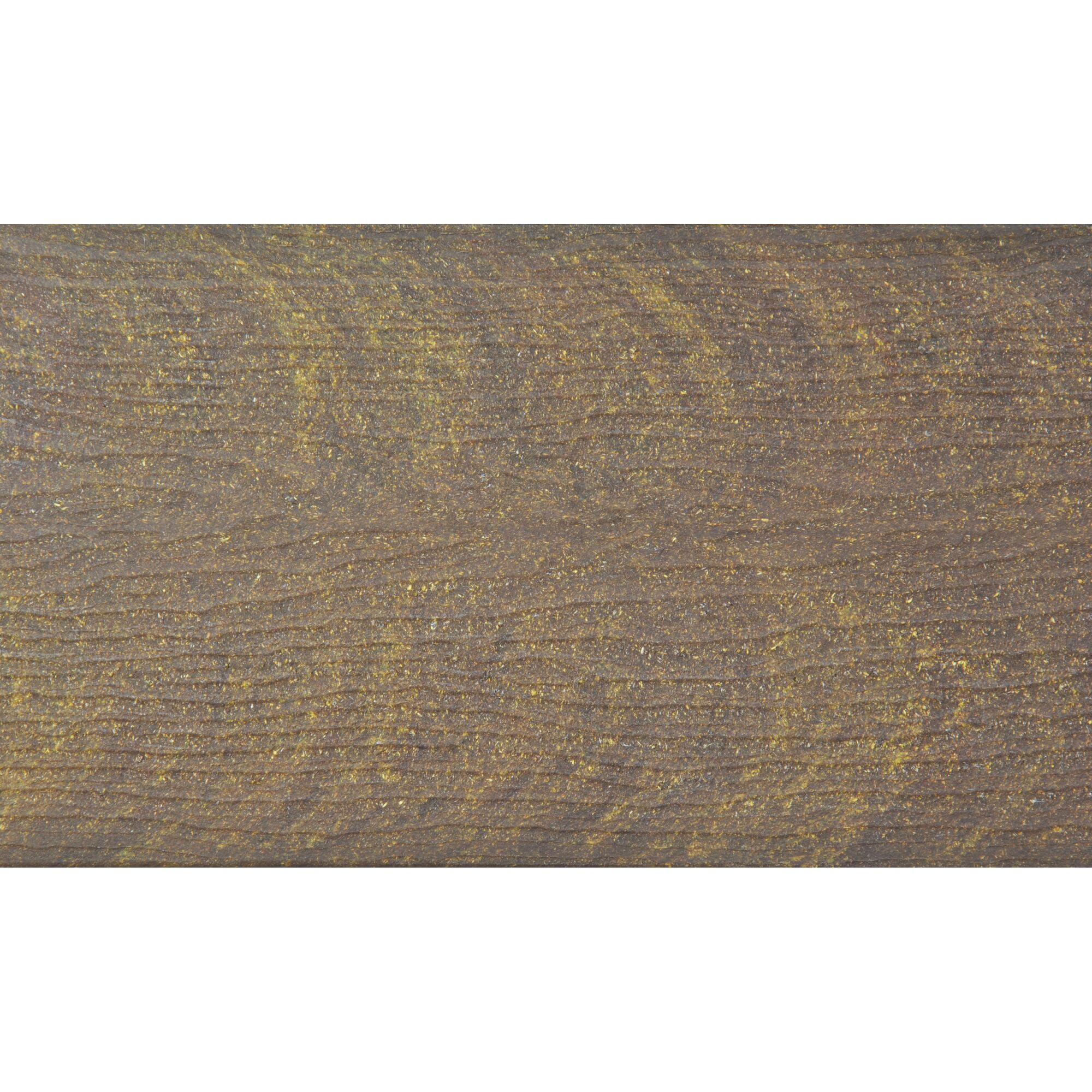 Nahaufnahme einer WPC Diele in Walnuss