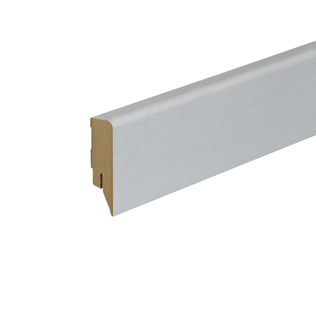 Bild von Sockelleiste 'Classic' gerade silber 2500 x 58 x 16 mm