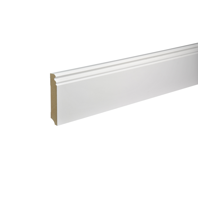 Bild von Sockelleiste 'Hamburger Profil' Grundierfolie weiß 2500 x 115 x 19 mm