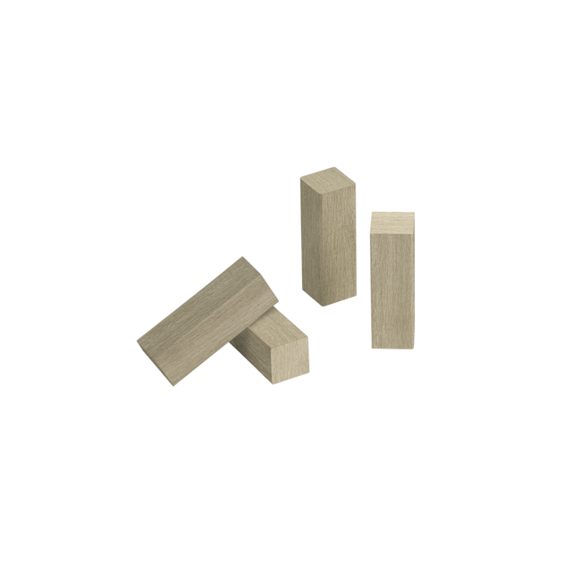 Bild von Eckholz Eiche urban hell grey 19 x 60 mm, 4 Stück