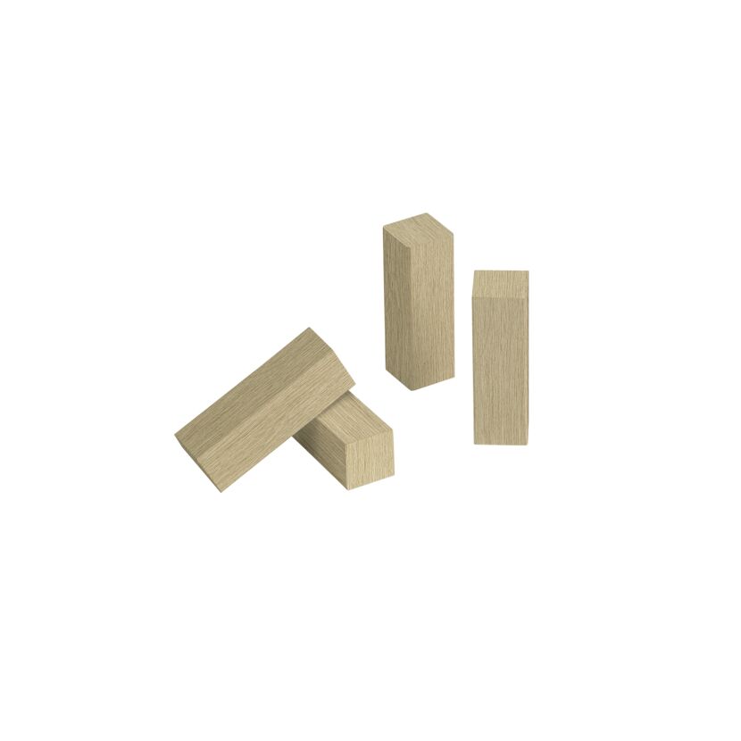 Eckholz Eiche hell 19 x 60 mm, 4 Stück