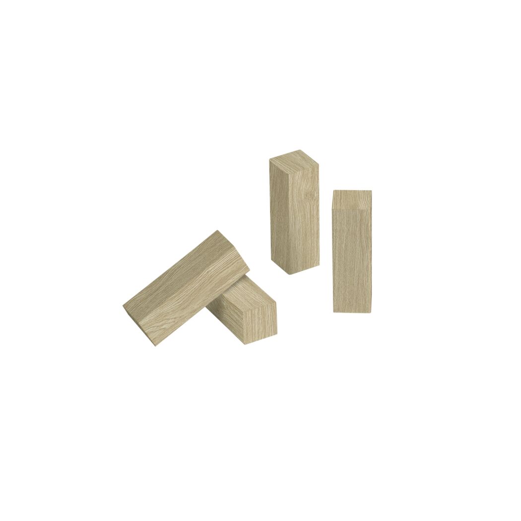 Eckholz Eiche geschliffen 19 x 60 mm, 4 Stück