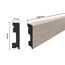 Weiße Holzleiste mit den Maßen 15 x 50 x 2000 mm