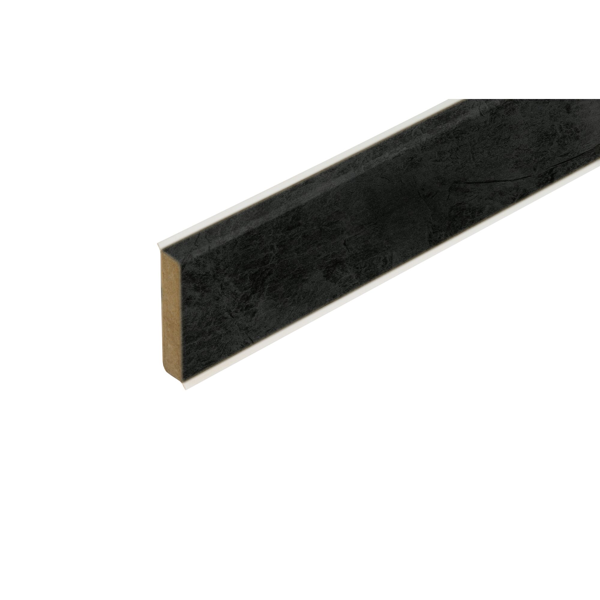Schwarze Sockelleiste Natural Slate