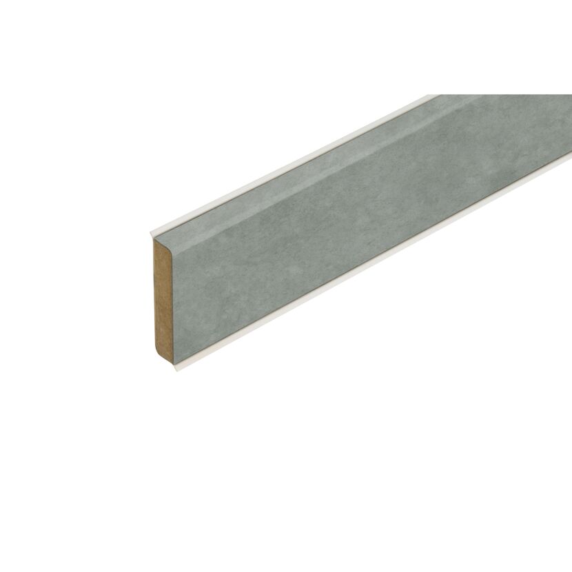 Vinyl-Sockelleiste 'Bright Concrete' betonfarben 2500 x 60 x 13 mm
