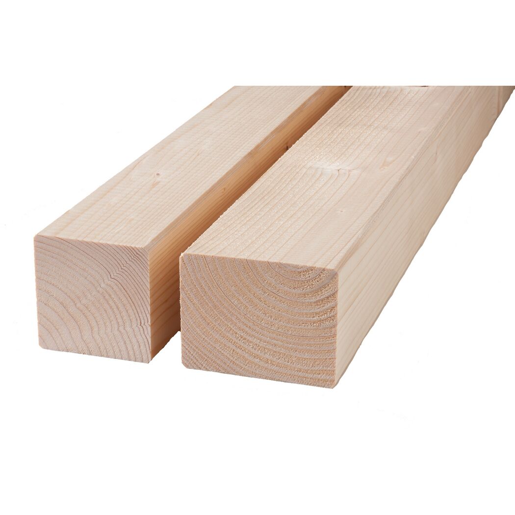 Zwei sägerauhe Holzlatten 24 x 48 x 2500 mm